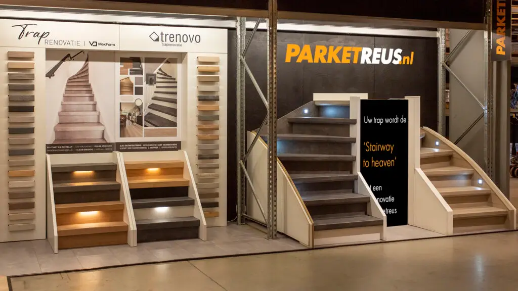 Traprenovatie Limburg in de showroom van Parktreus